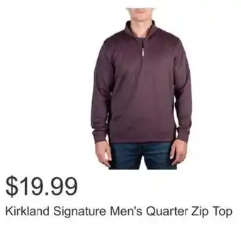 Costco Kirkland Signature Men's Quarter Zip Top offer