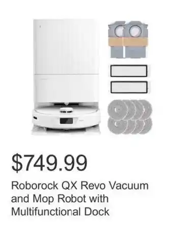Costco Roborock QX Revo Vacuum and Mop Robot with Multifunctional Dock offer