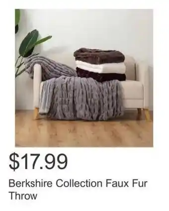 Costco Berkshire Collection Faux Fur Throw offer