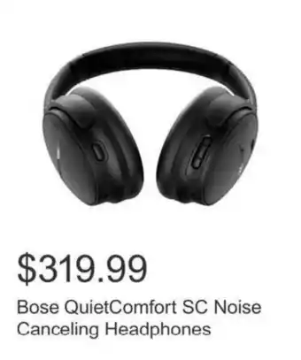 Costco Bose QuietComfort SC Noise Canceling Headphones offer