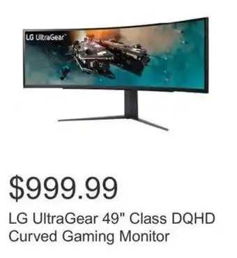 Costco LG UltraGear 49" Class DQHD Curved Gaming Monitor offer