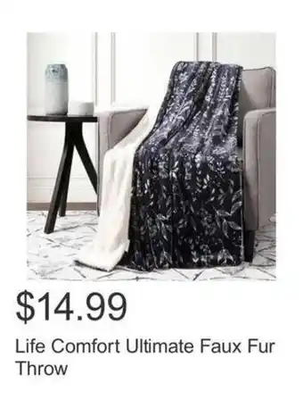 Costco Life Comfort Ultimate Faux Fur Throw offer