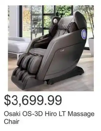 Costco Osaki OS-3D Hiro LT Massage Chair offer
