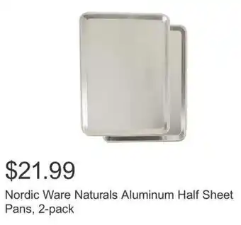 Costco Nordic Ware Naturals Aluminum Half Sheet Pans, 2-pack offer