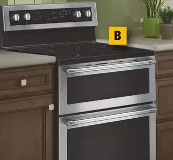 Menards 6.7 cu. ft. electric double oven convection range offer