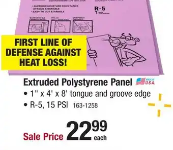 Menards Extruded polystyrene panel offer