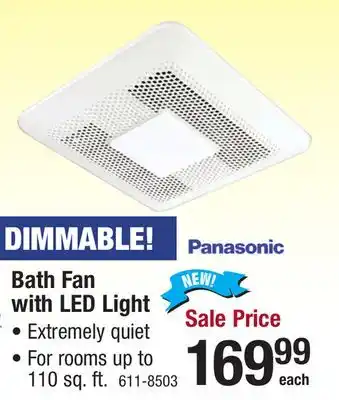 Menards Bath fan with led light offer