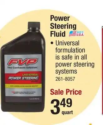 Menards Power steering fluid offer