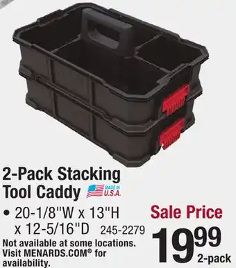 Menards 2-pack stacking tool caddy offer