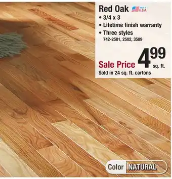 Menards Red oak offer