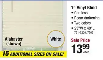 Menards 1 vinyl blind offer