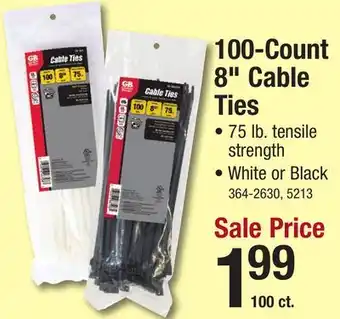 Menards 100-count 8 cable ties offer