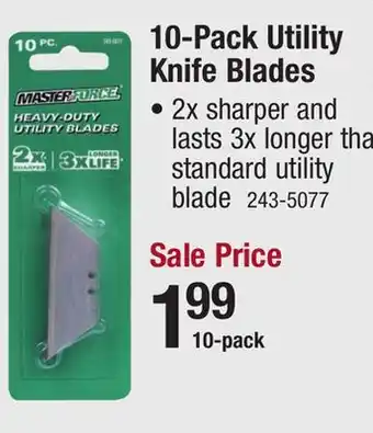 Menards 10-pack utility knife blades offer