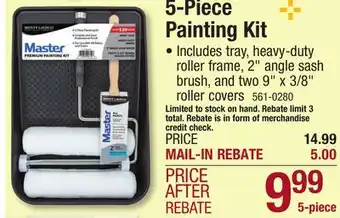 Menards 5-piece painting kit offer