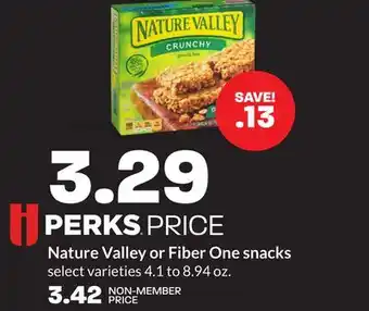 Hy-Vee Nature valley or fiber one snacks offer