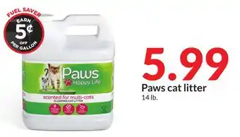 Hy-Vee Paws cat litter offer