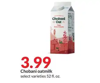 Hy-Vee Chobani oatmilk offer