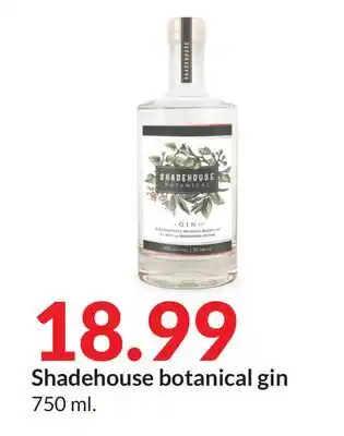 Hy-Vee Shadehouse botanical gin offer