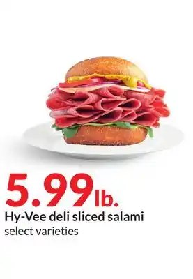Hy-Vee Hy-vee deli sliced salami offer