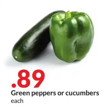 Hy-Vee Green peppers or cucumbers offer