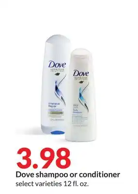 Hy-Vee Dove shampoo or conditioner offer