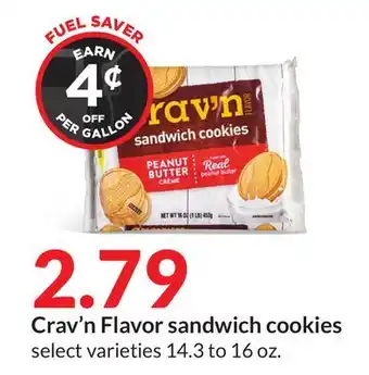 Hy-Vee Crav'n flavor sandwich cookies offer