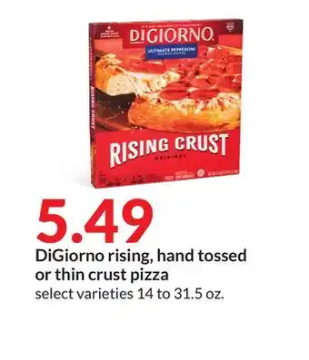 Hy-Vee Digiorno rising, hand tossed or thin crust pizza offer