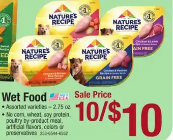 Menards Wet food offer