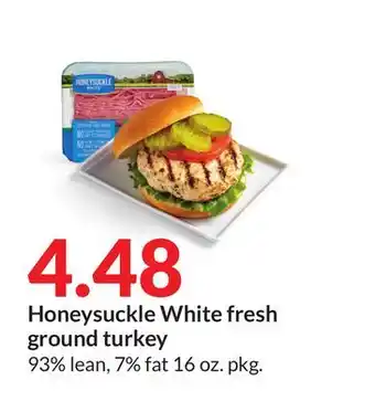 Hy-Vee Honeysuckle white fresh ground turkey offer