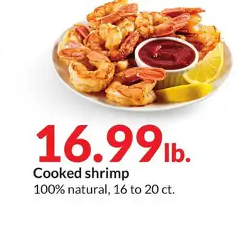 Hy-Vee Cooked shrimp offer