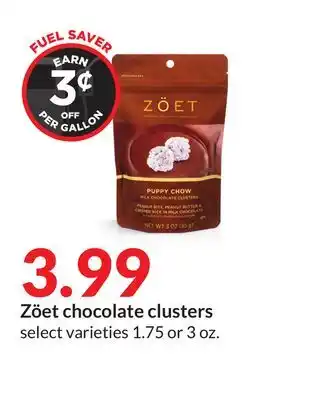 Hy-Vee Zöet chocolate clusters offer