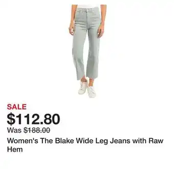Belk Women's the blake wide leg jeans with raw hem offer
