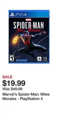 Game Stop Marvel's spider-man: miles morales - playstation 4 offer