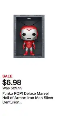 Game Stop Funko pop! deluxe marvel hall of armor: iron man silver centurion px exclusive 3.75-in vinyl bobblehead figure offer