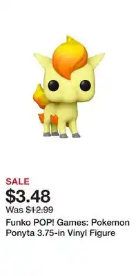 Game Stop Funko pop! games: pokemon ponyta 3.75-in vinyl figure offer