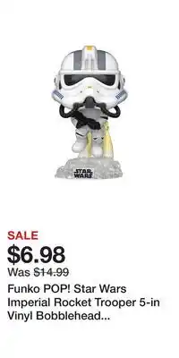 Game Stop Funko pop! star wars imperial rocket trooper 5-in vinyl bobblehead gamestop exclusive offer
