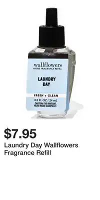 Bath & Body Works Laundry day wallflowers fragrance refill offer
