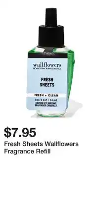 Bath & Body Works Fresh sheets wallflowers fragrance refill offer