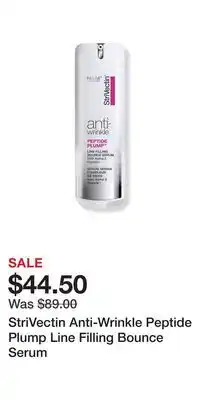 Ulta Beauty Strivectin anti-wrinkle peptide plump line filling bounce serum offer