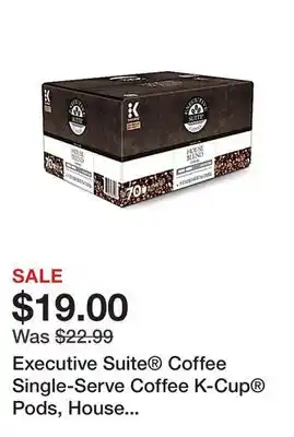 Office Depot Executive suite coffee single-serve coffee k-cup pods, house blend, carton of 70 offer
