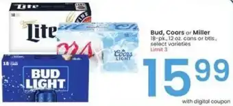 Albertsons Bud, Coors or Miller offer