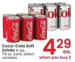 Albertsons Coca-Cola Soft Drinks 6-pk.. offer