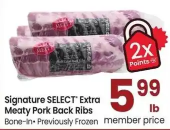 Albertsons Signature SELECT* Extra Meaty Pork Back Ribs offer