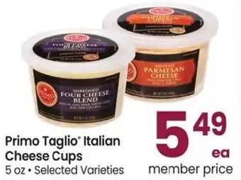 Albertsons Primo Taglio Italian Cheese Cups offer