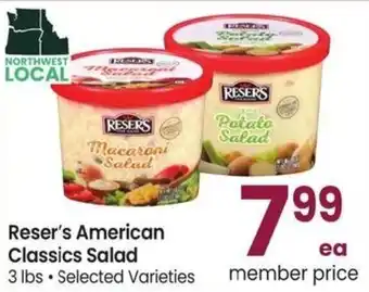 Albertsons Reser's American Classics Salad offer