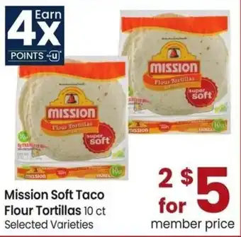 Albertsons Mission Soft Taco Flour Tortillas 10 ct offer