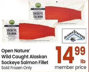 Albertsons Open Nature Wild Caught Alaskan Sockeye Salmon Fillet offer