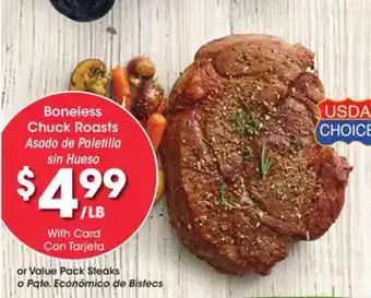 Ralphs Boneless chuck roasts offer