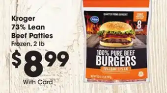Ralphs Kroger 73% lean beef patties offer