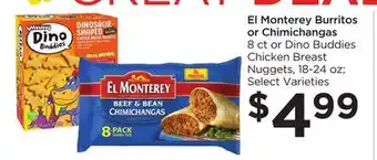 Food 4 Less El monterey burritos or chimichangas offer